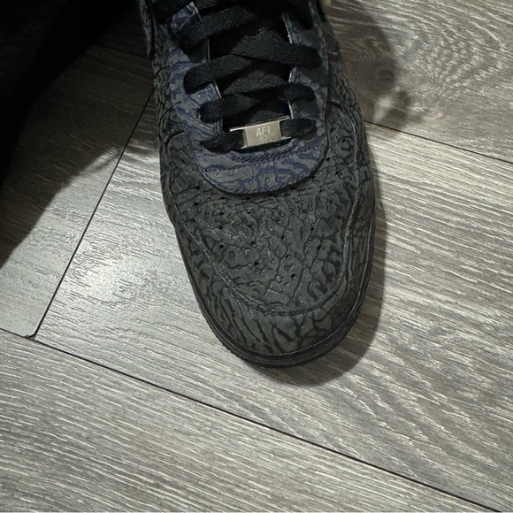 Size 13 - Nike Air Force 1 Black & Blue High Top Elephant Print 2012 Preowned main image 12